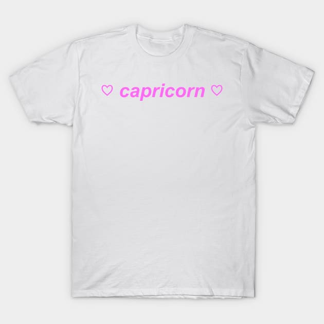 "capricorn"  ♡ Y2K zodiac slogan T-Shirt by miseryindx 